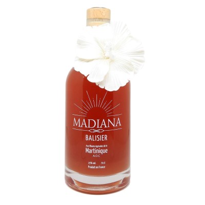 MADIANA - Balisier - Cocktail artisanal au rhum agricole de Martinique - Ananas, Maracudja, Framboise et épices - 15%