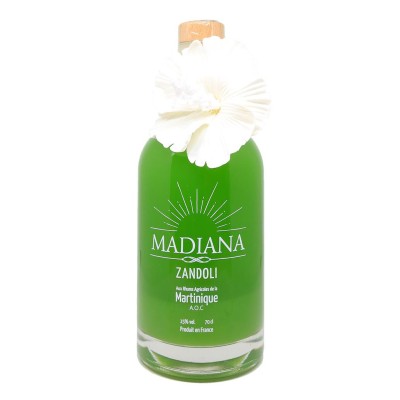 MADIANA - Zandoli - Cocktail artisanal au rhum agricole de Martinique - Jus Ananas, orange, banane verte et épices - 15%