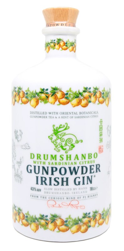 Gin of the World-DRUMSHANBO of - 43% Ceramic Online - Sardinian quality - Gunpowder Citrus Gin - des Clos - spirits Bottle sale Spiritueux Irish